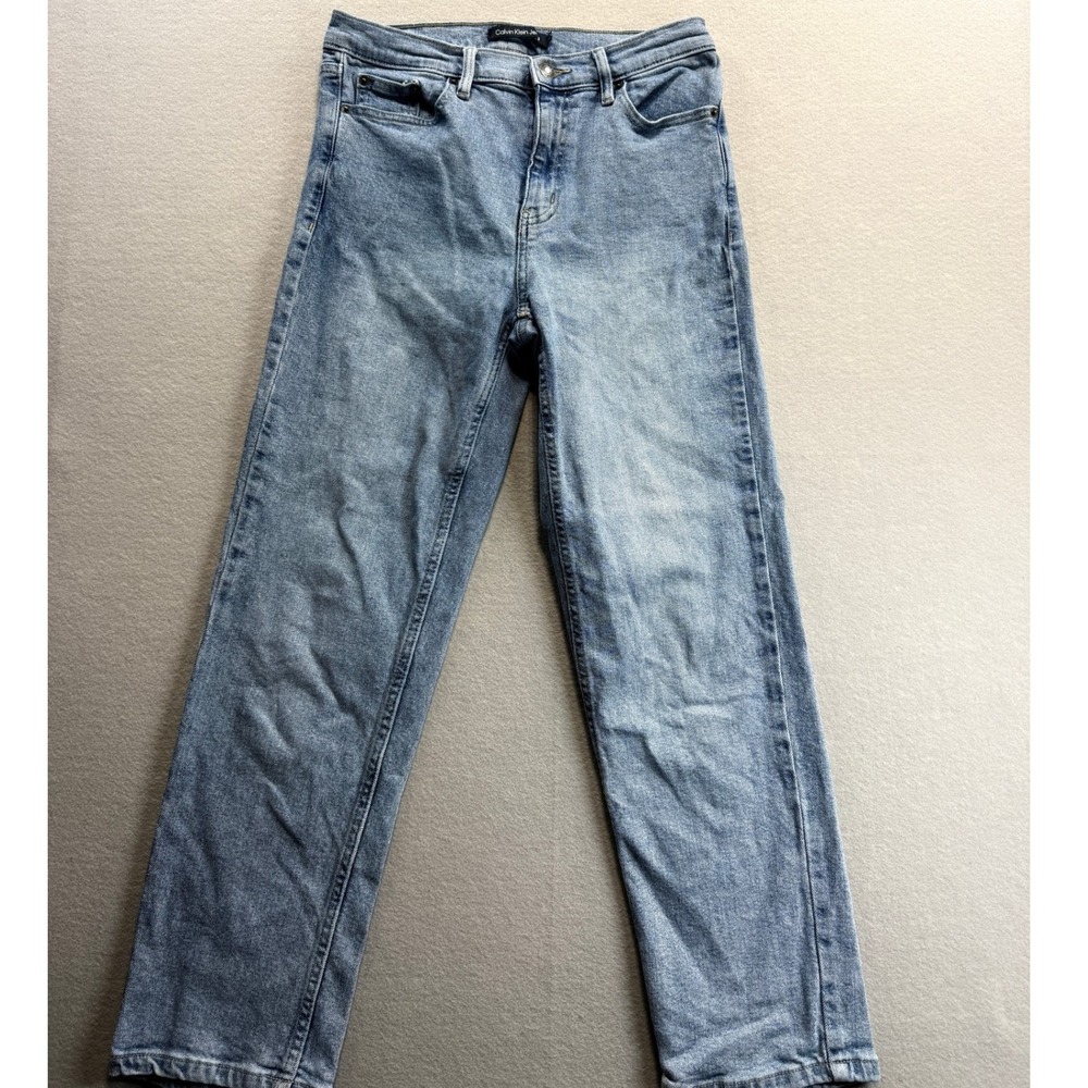 Calvin Klein Jeans Straight Leg Women 4 Blue Denim 28x26